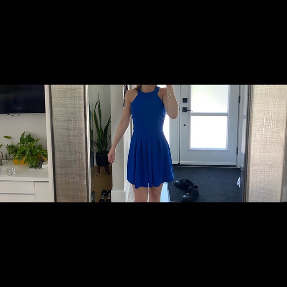 Blue dress with bow on the back - Picture 3 of 4